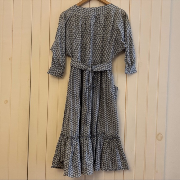Vintage Laura Ashley Blue Printed Dress XS/S - Picture 4 of 6